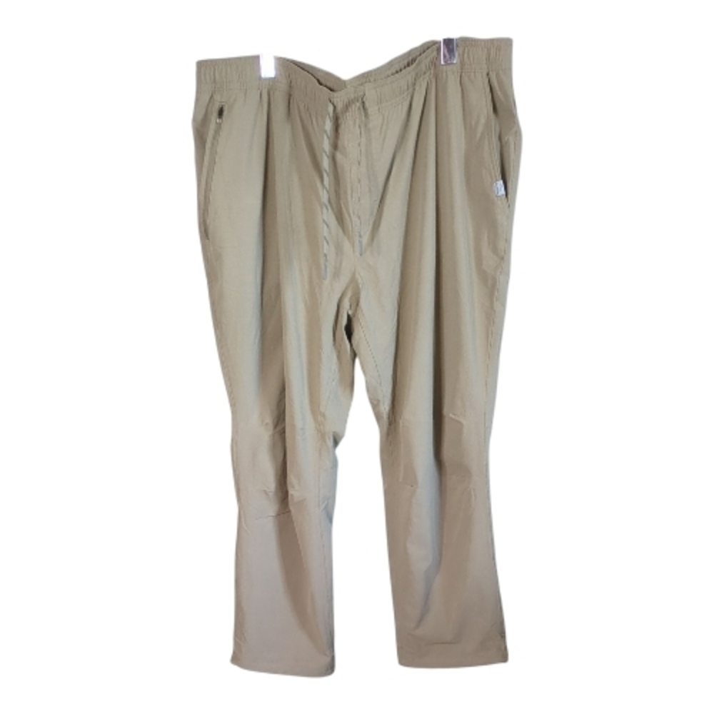L.L.Bean Multisport Lined Pants Elastic Waist Tan Size XXL 28" Inseam